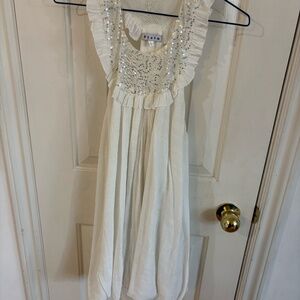 early 200s bubble party white dress with sequins * accepting offers